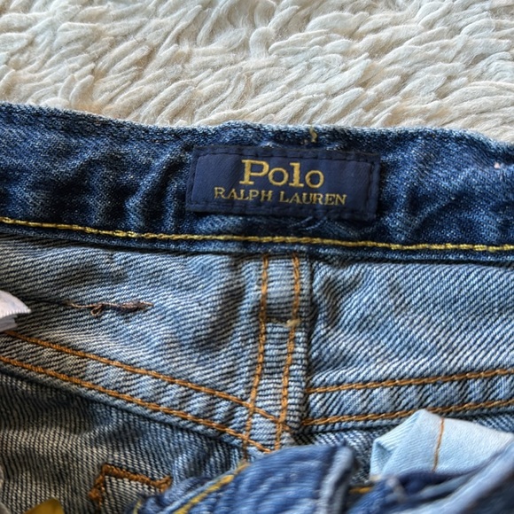 Polo Ralph Lauren Paint-Splatter Sullivan Slim Denim Short size 6 - Picture 8 of 13